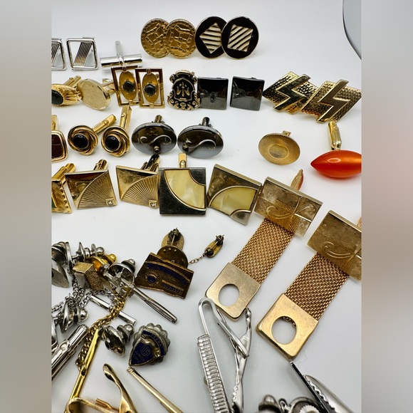 Vintage Most Are Signed Swank Cufflinks And Tie Clips - Picture 2 of 11